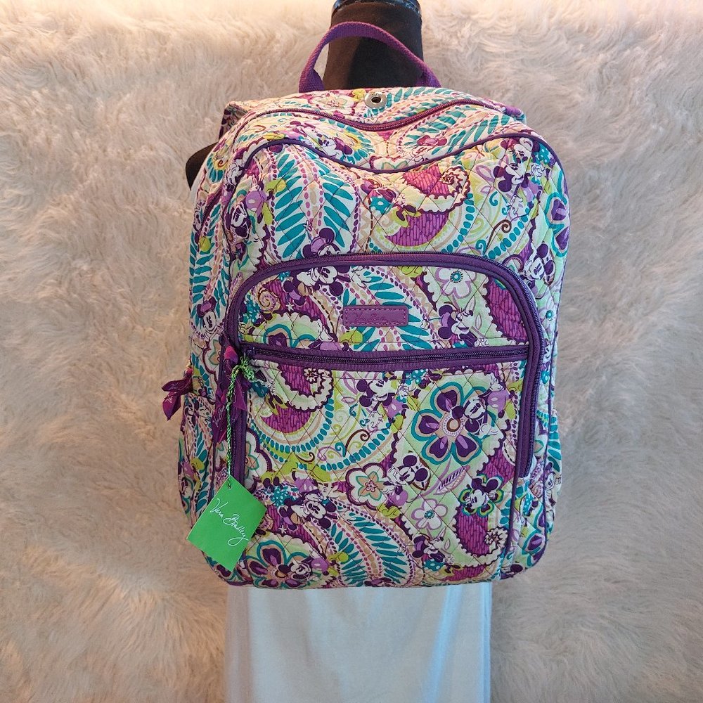 Vera Bradley Disney Parks Plums Up Mickey & Minnie Back Pack